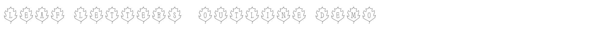 Leaf Letters LeafLetters-Outline Demo.ttf font preview